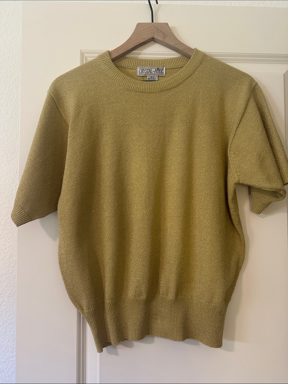 Vintage gold metallic knitwear